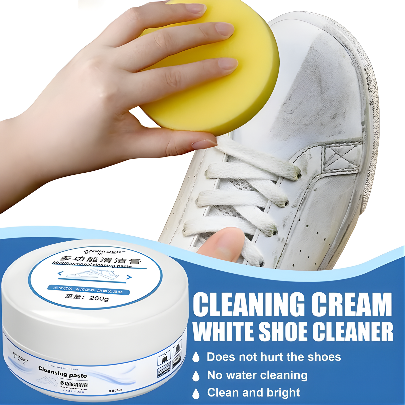 Pasta Mágica Limpiadora de Tenis KicksClean 260gr - Deja tus Sneakers Como Nuevos - Image 3